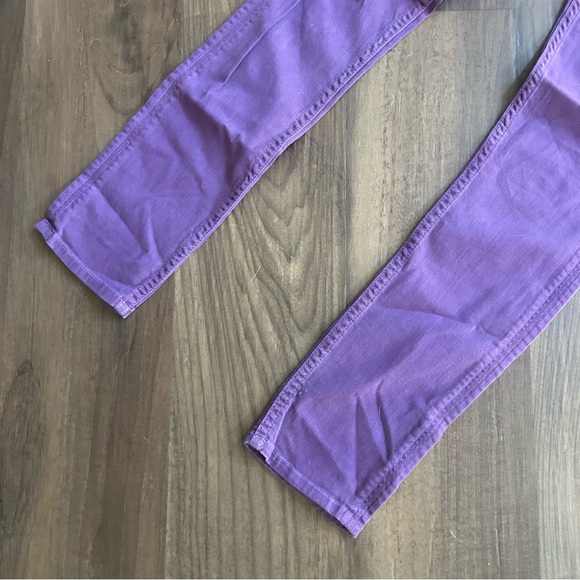 Y2K Hudson Denim Purple Button Pocket Straight Skinny Jean - Picture 8 of 15